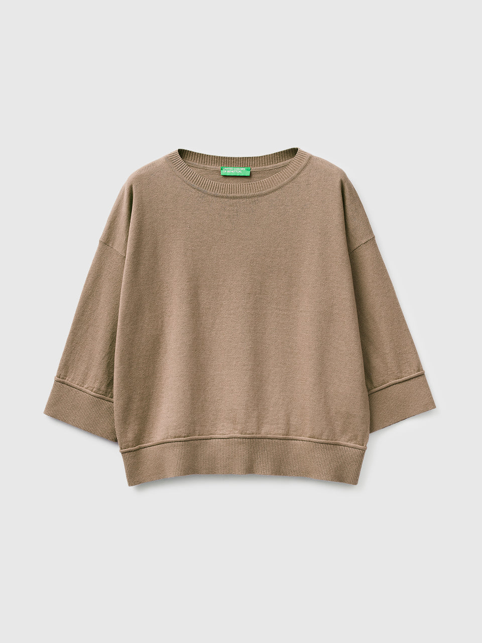 Camisola de gola redonda em algodão e lã - ucb_image_FS