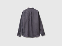 Grey shirt in pure linen - ucb_image_BS