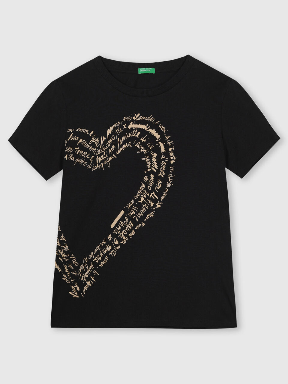 Pure Cotton T-Shirt With Heart Print image number 1