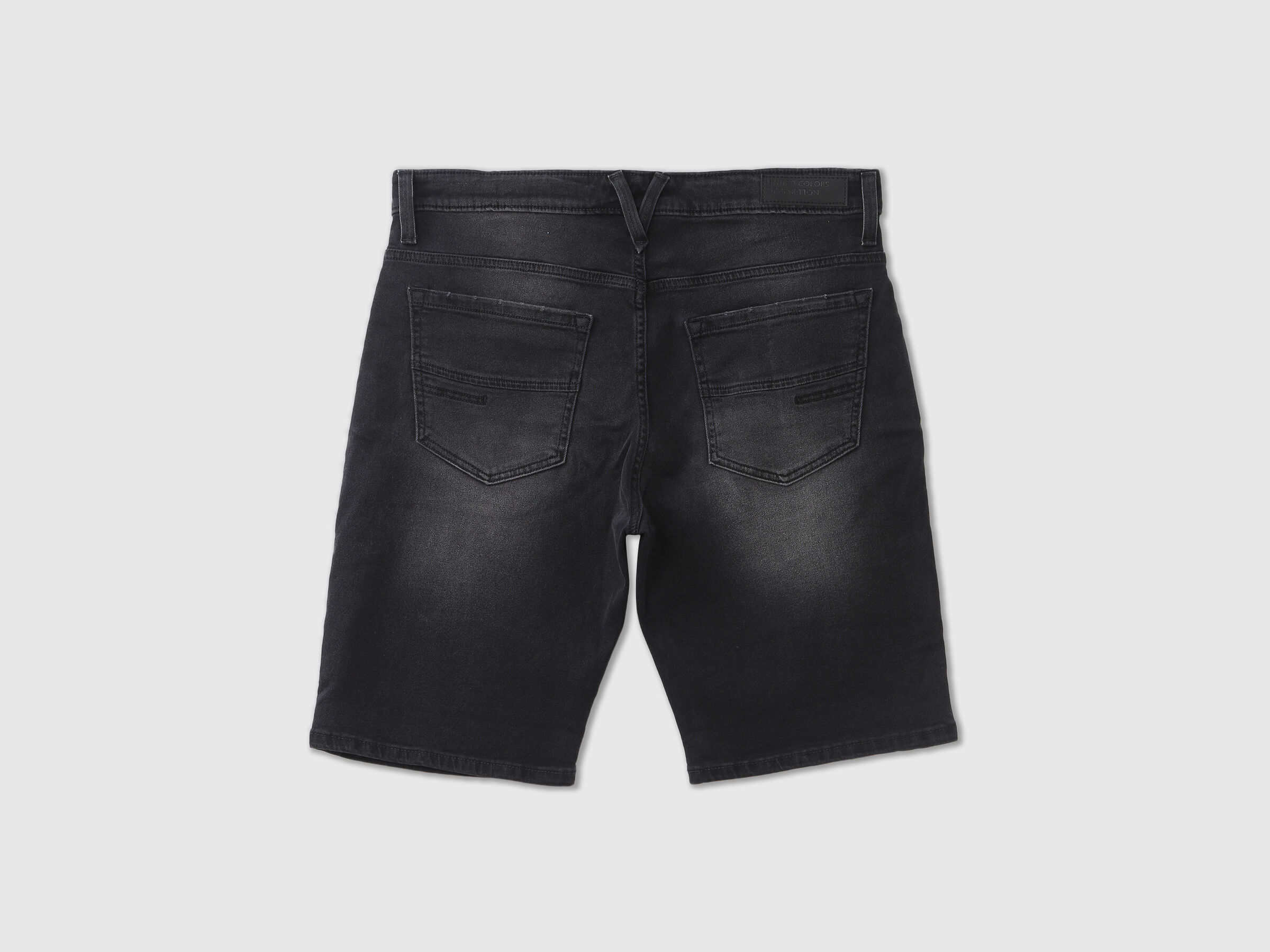 SLIM FIT BLACK FADED SHORTS image number 7