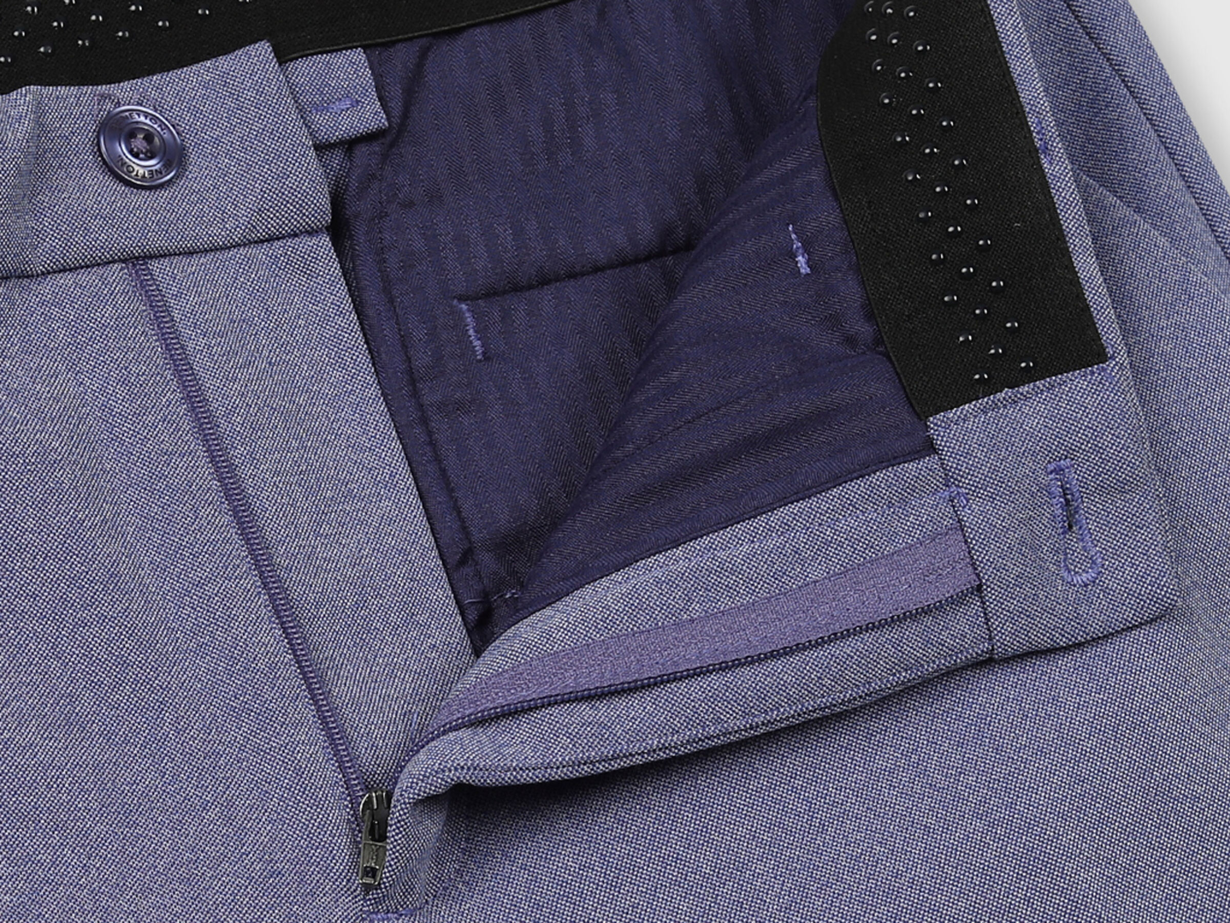Polyester and Viscose Slim Fit Trousers image number 4