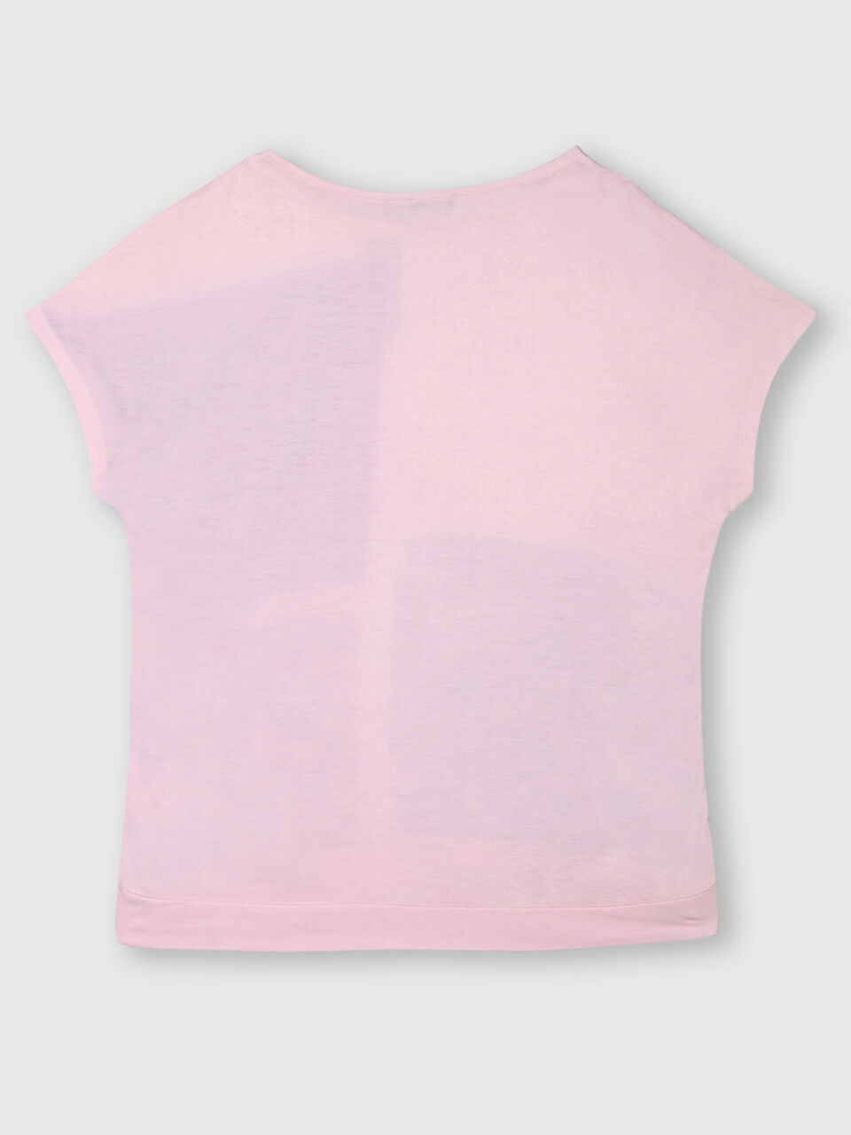 Knit Woven Top With Text image number 2