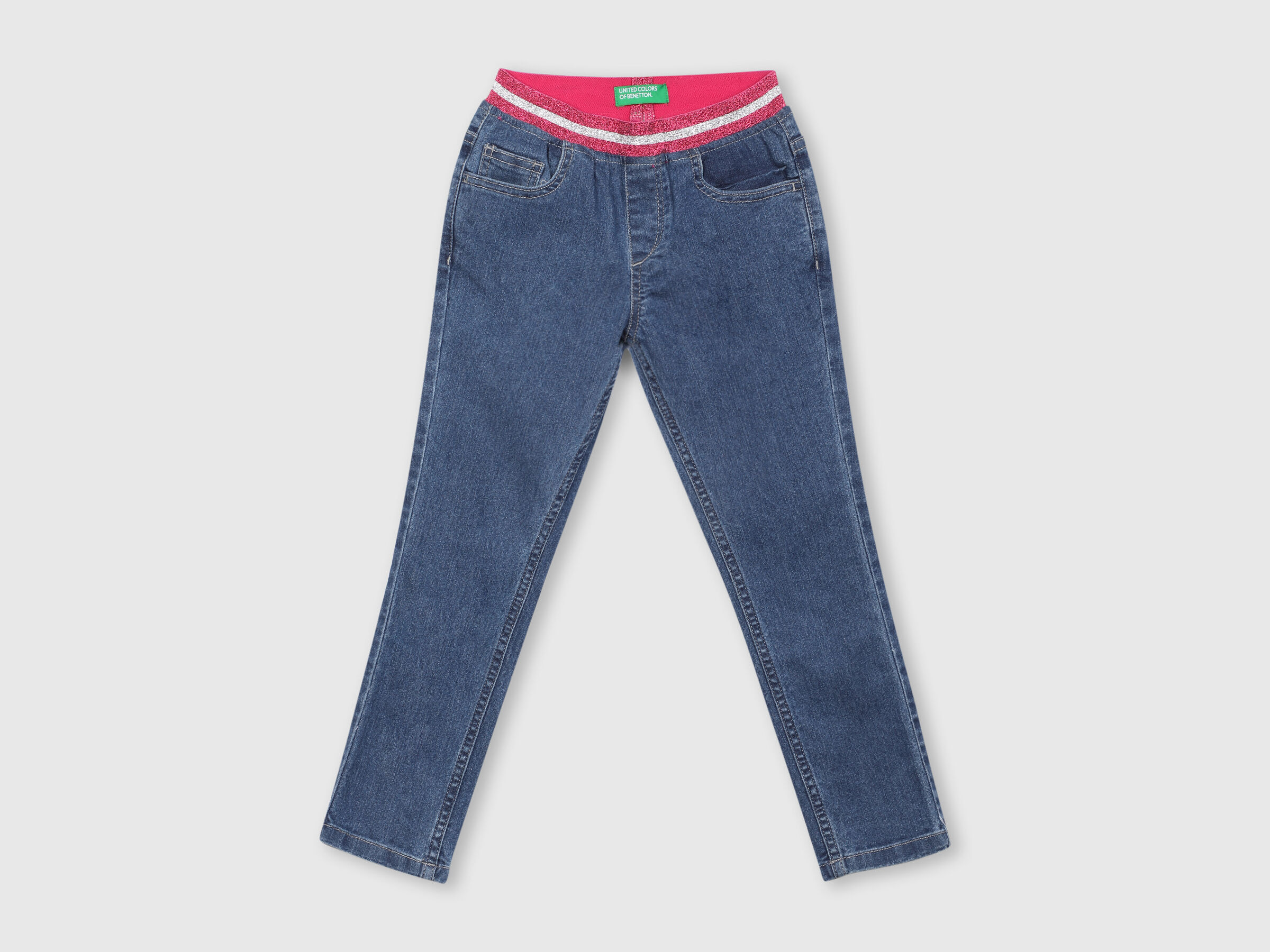 Denim jeans with elastic image number 0