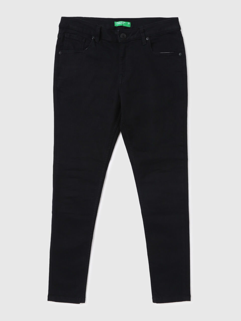 Ankle Length Mid-Rise Black Trouser Bottom-Solid image number 1