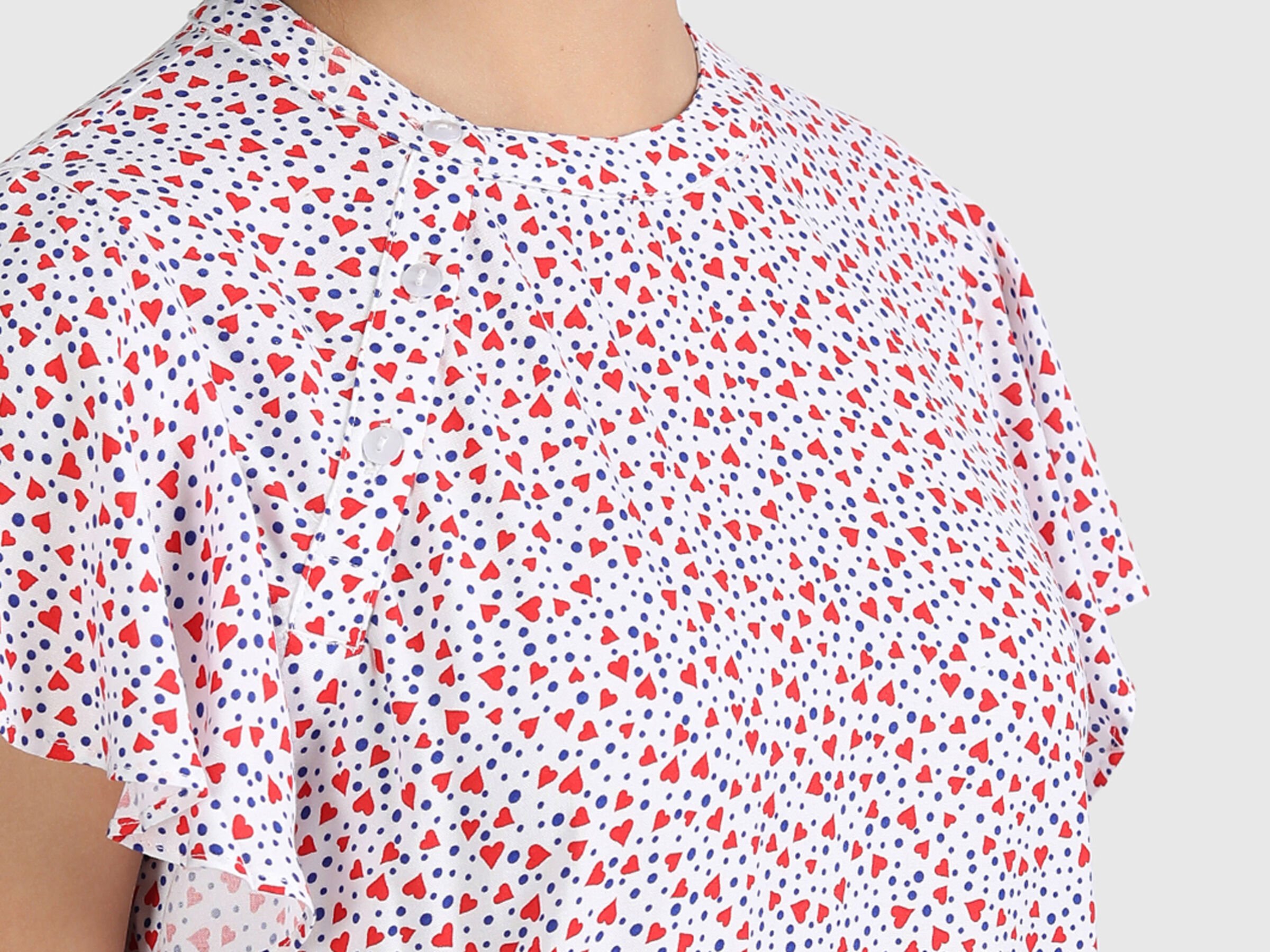 Viscose Asymmetric Placket Top image number 3