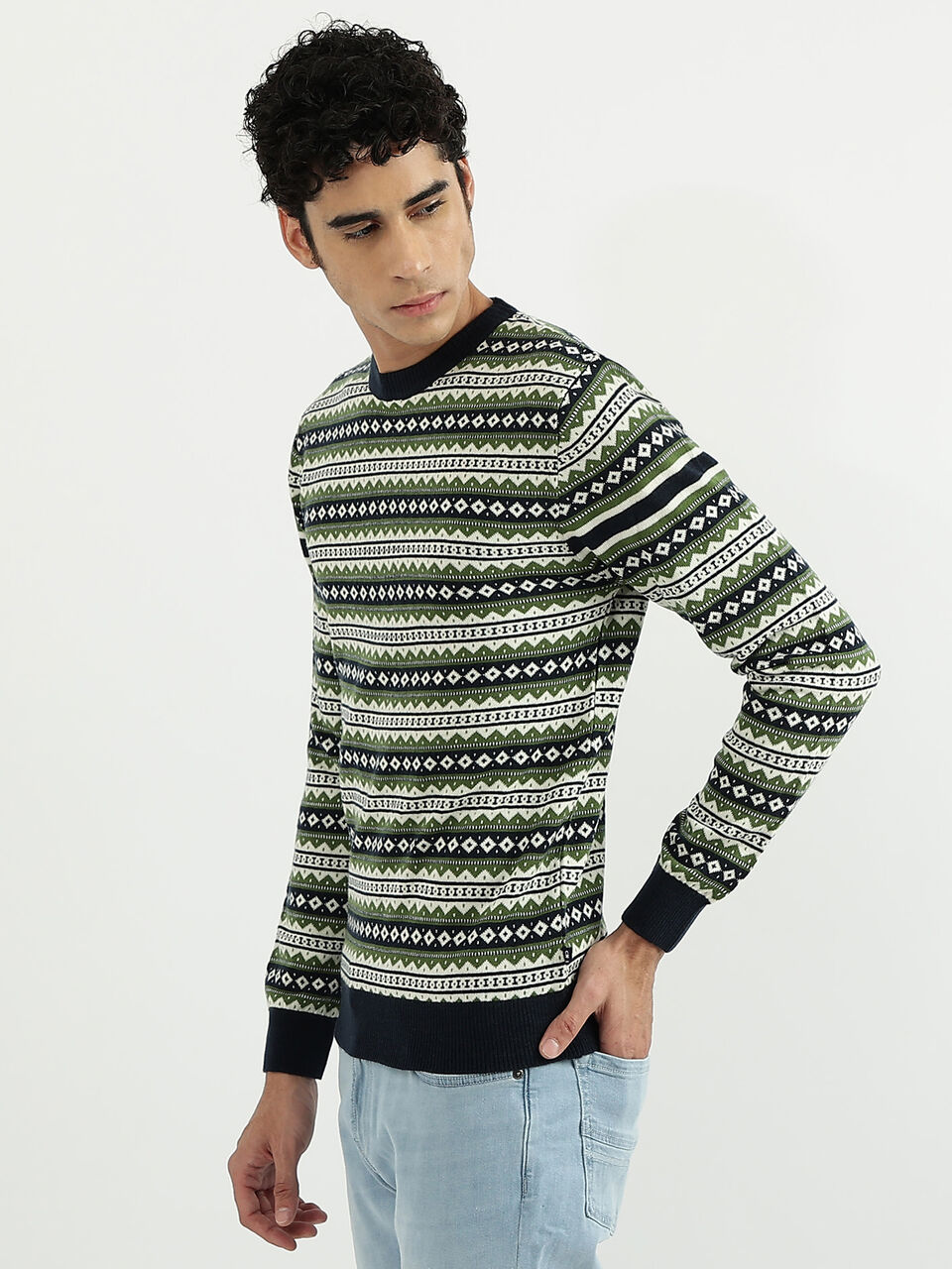 ACROWOOL FAIR ISLE SWEATER image number null