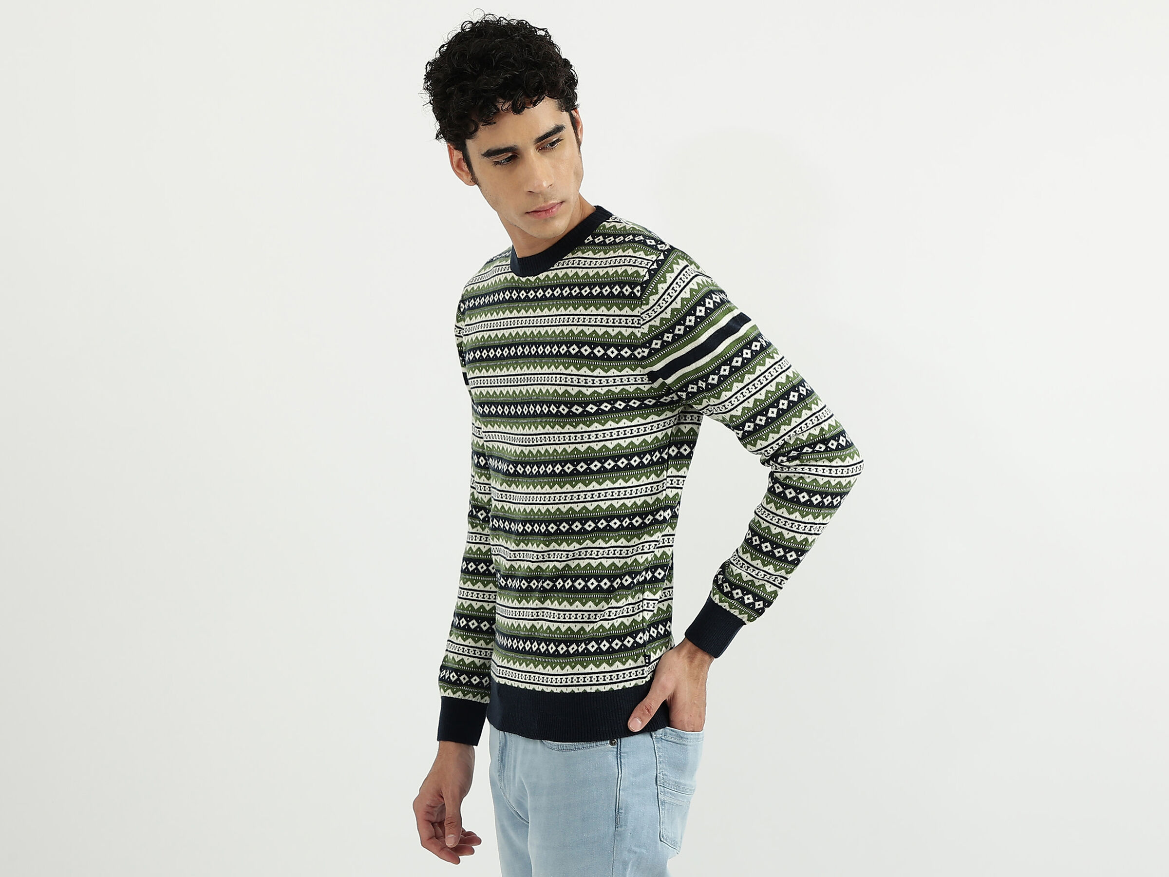 ACROWOOL FAIR ISLE SWEATER image number 1