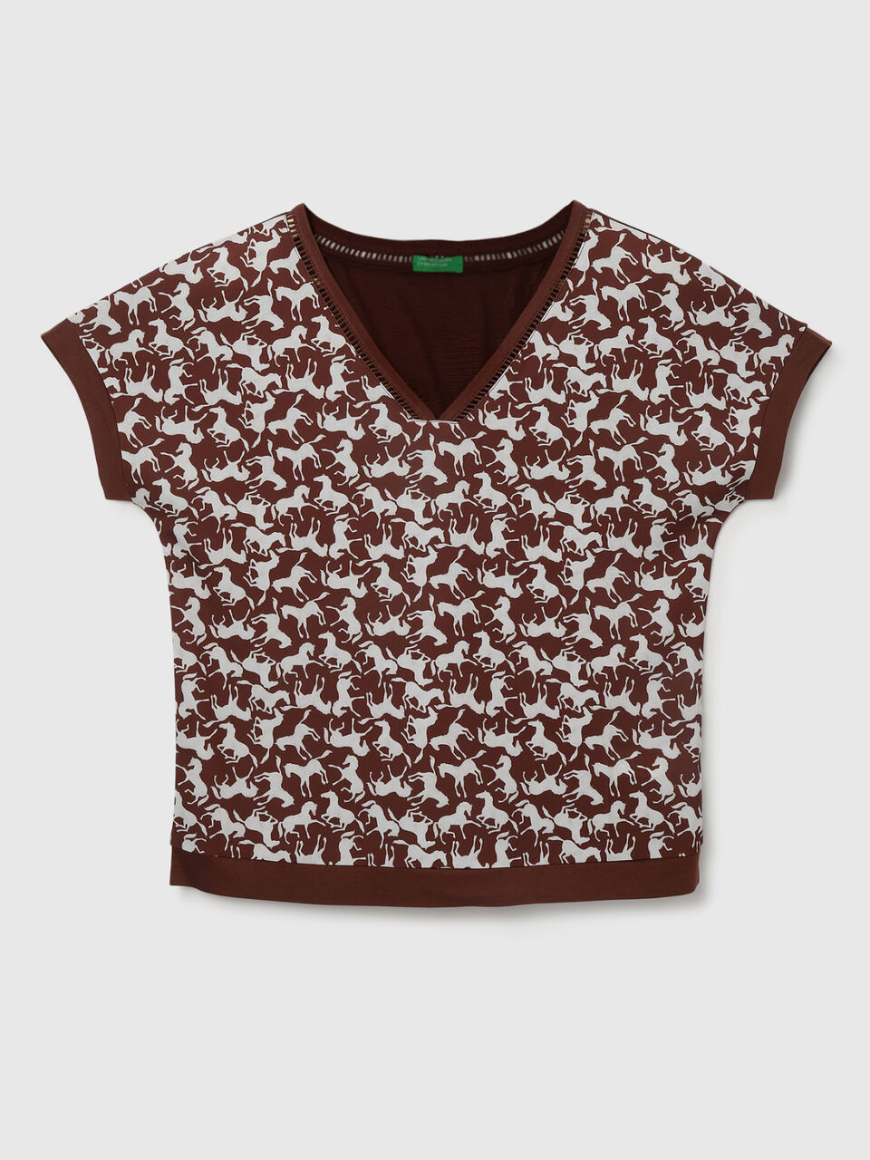 EXTD SLV AOP HORSE TEE image number 1