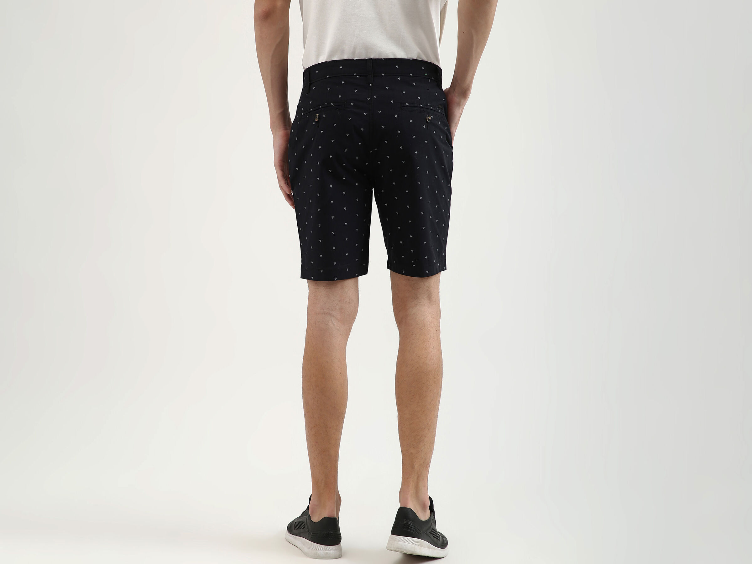 Slim Fit 2 Triangle Printed Shorts image number 2