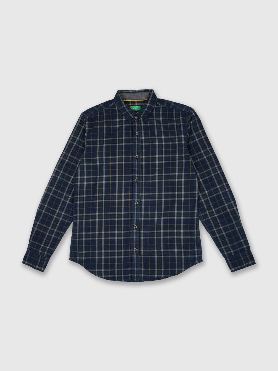 Fill Sleeve Multicolour Courdroy Check Shirt image number 1