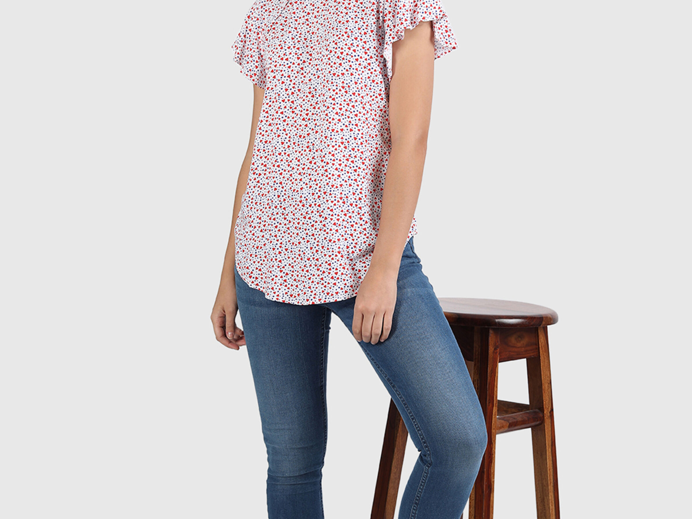 Viscose Asymmetric Placket Top image number 2