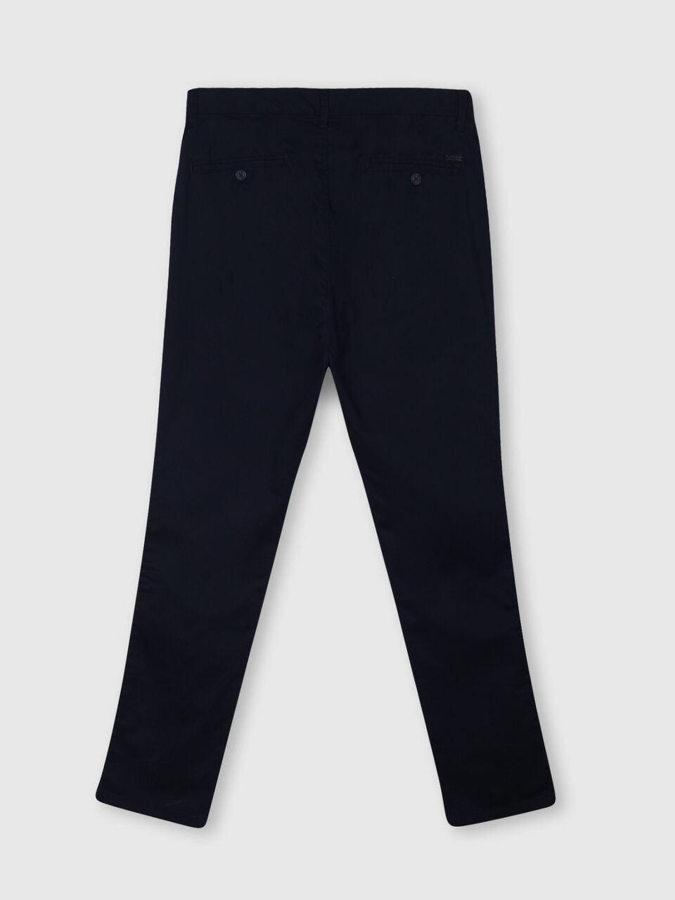Slim fit satin trousers with stretch image number 2
