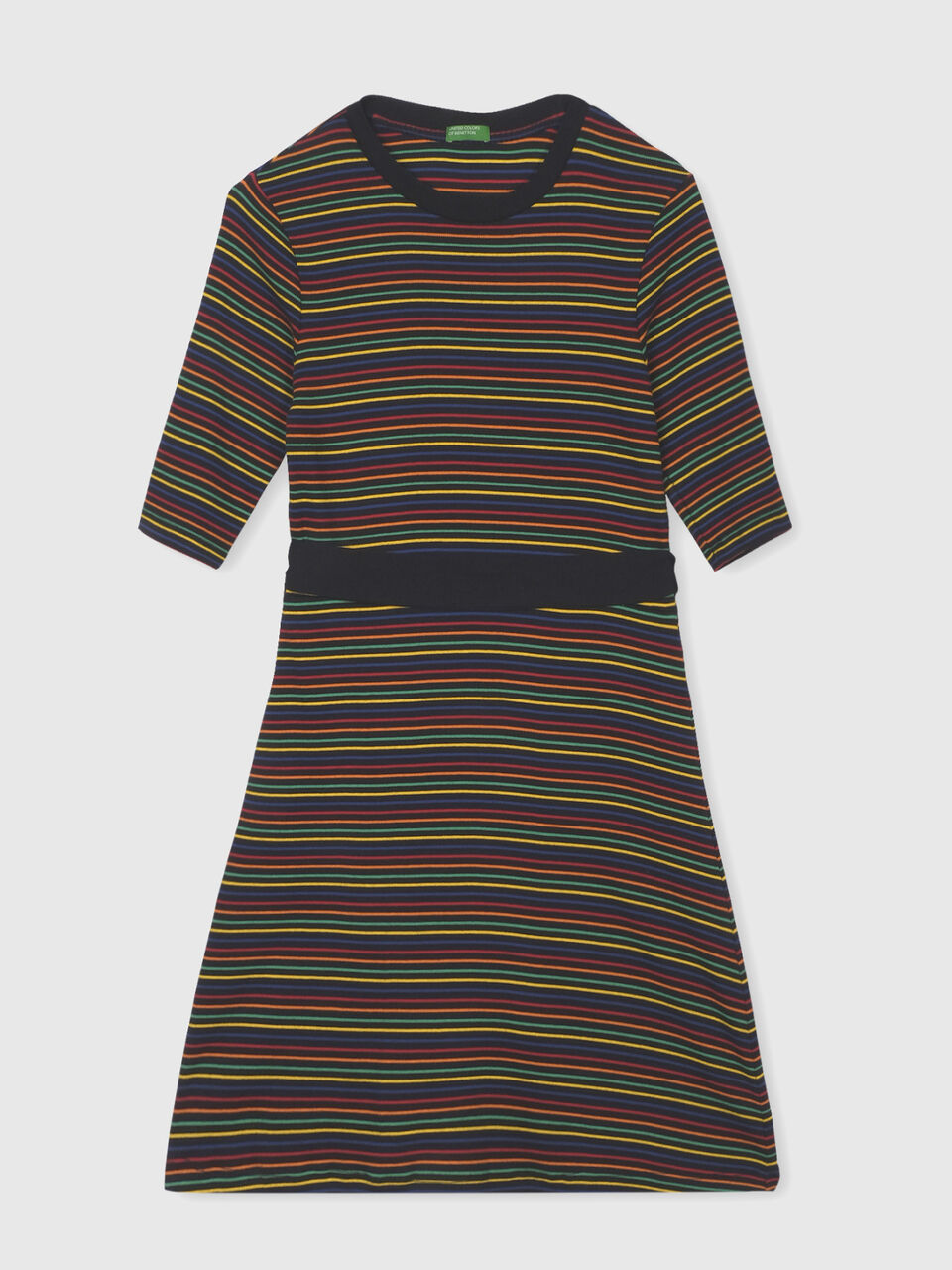 Rib Dress with Belt image number 1