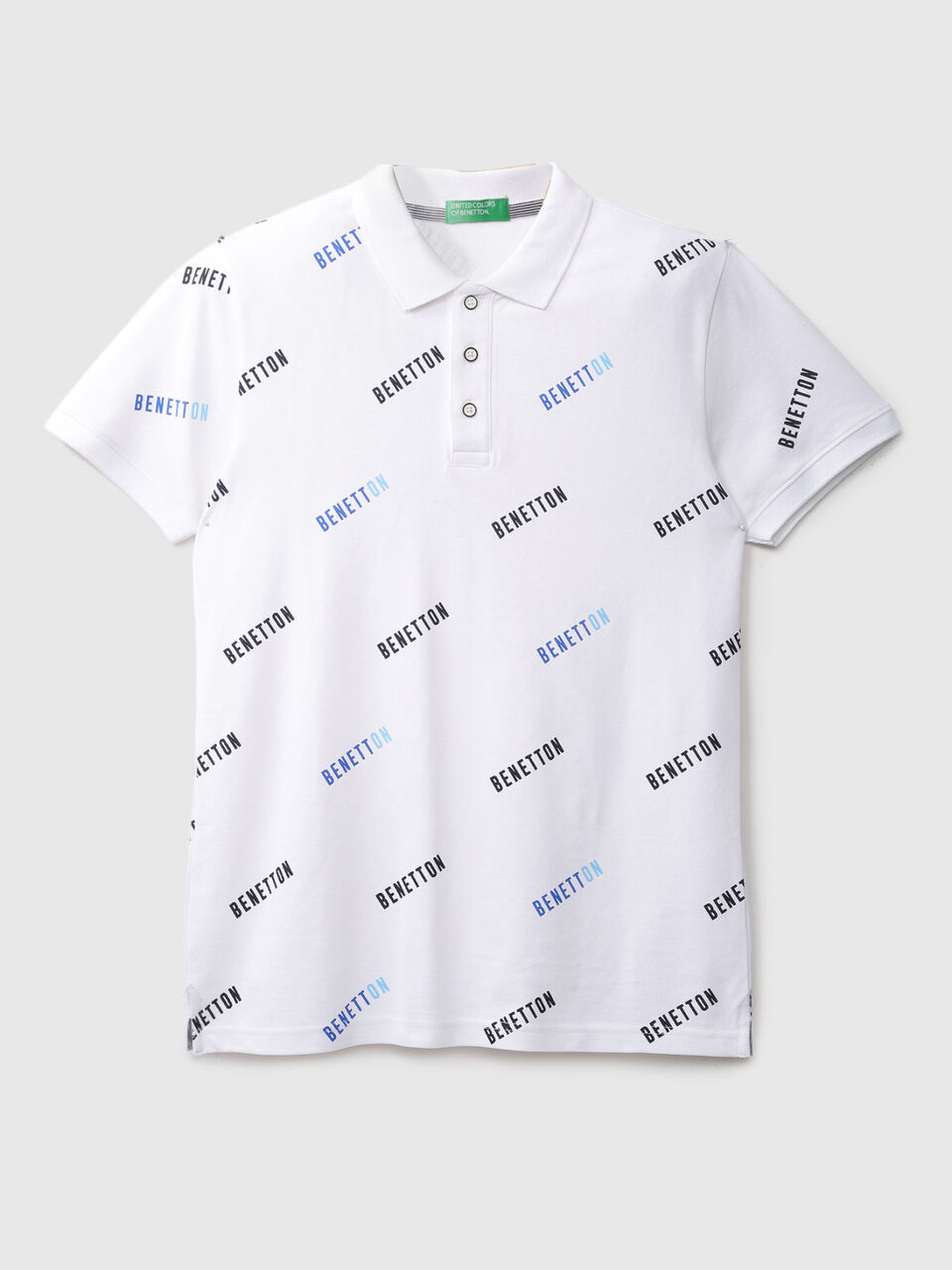 RUNNING BENETTON AOP PIQUE POLO image number 1