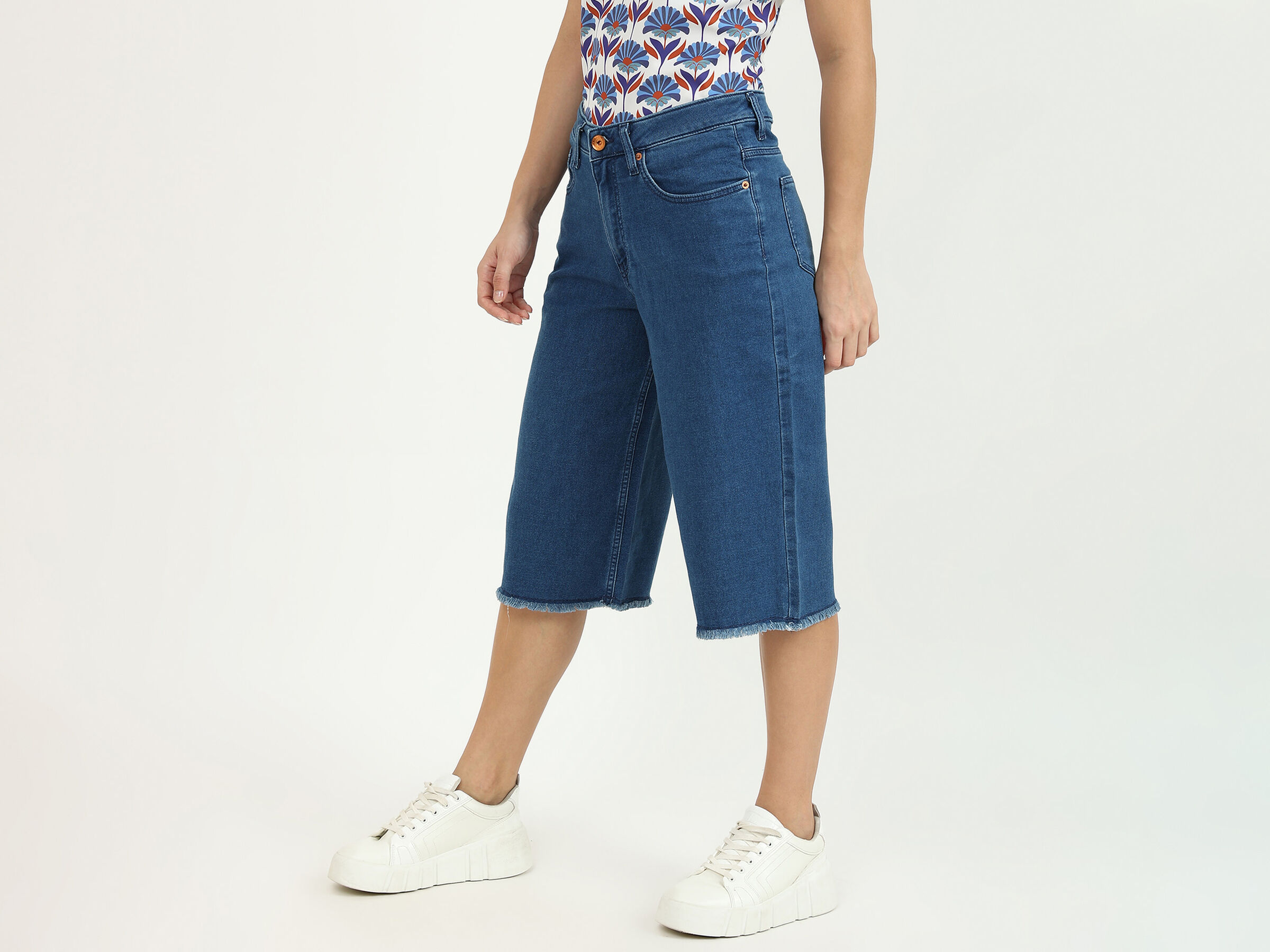 DENIM CULLOTES-BLUE image number 1
