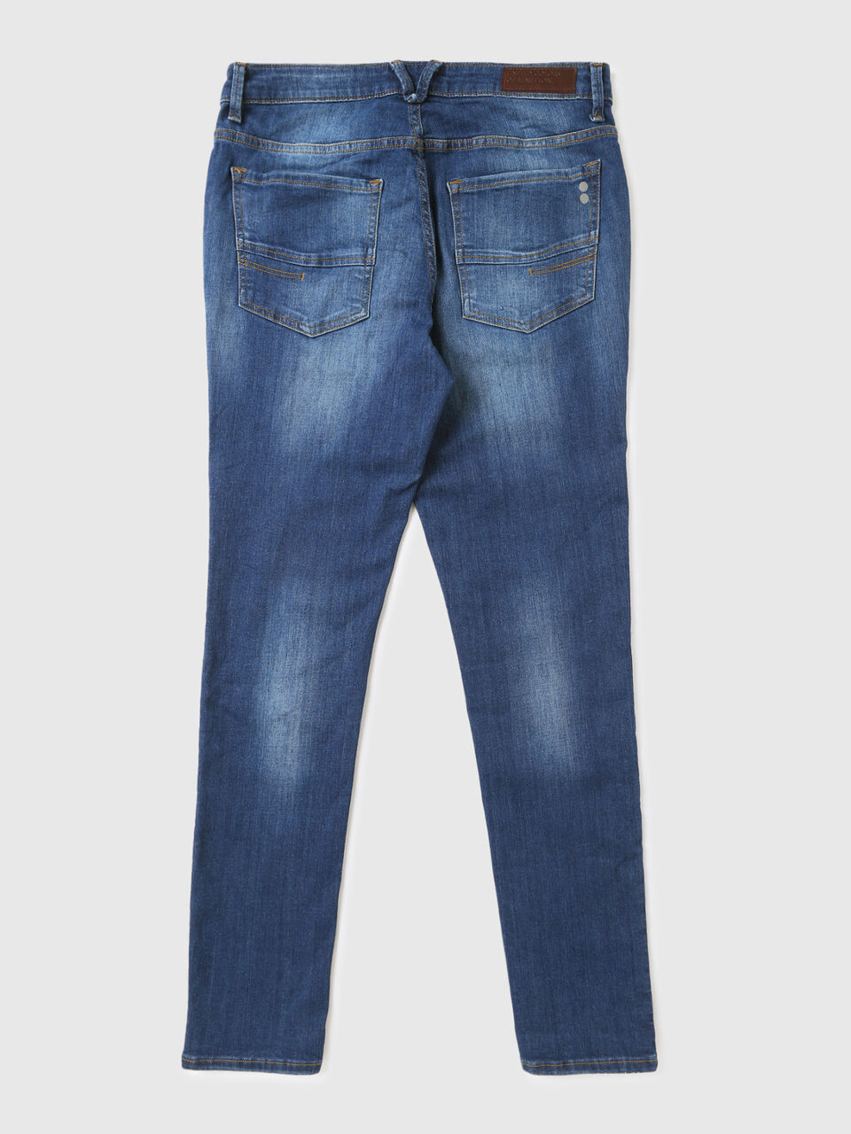 Mid Rise Skinny Fit Rugged Blue Hi Stretch Jeans-Solid image number 2