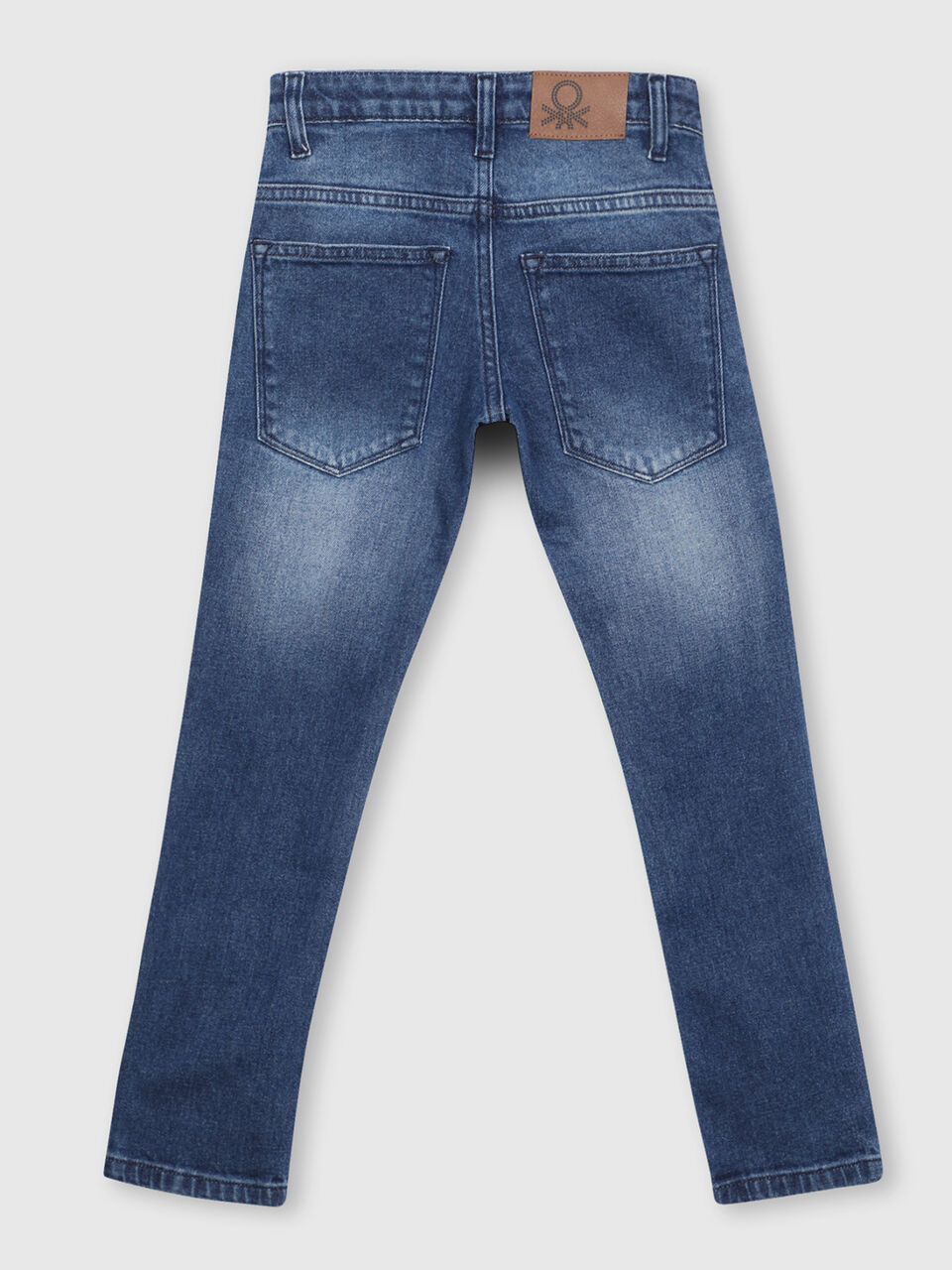 Biker denim jeans with pleats image number 2