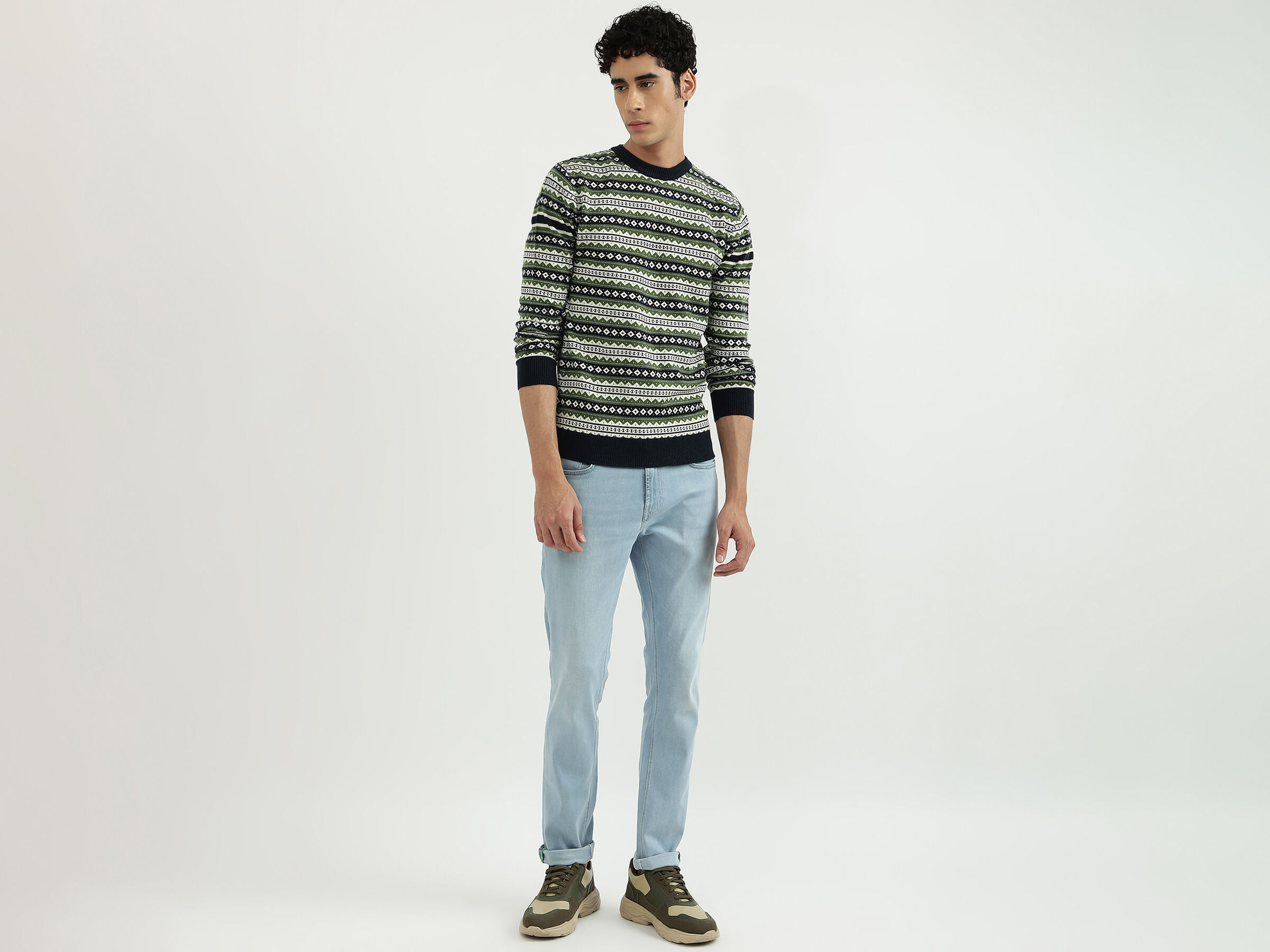 ACROWOOL FAIR ISLE SWEATER image number 3