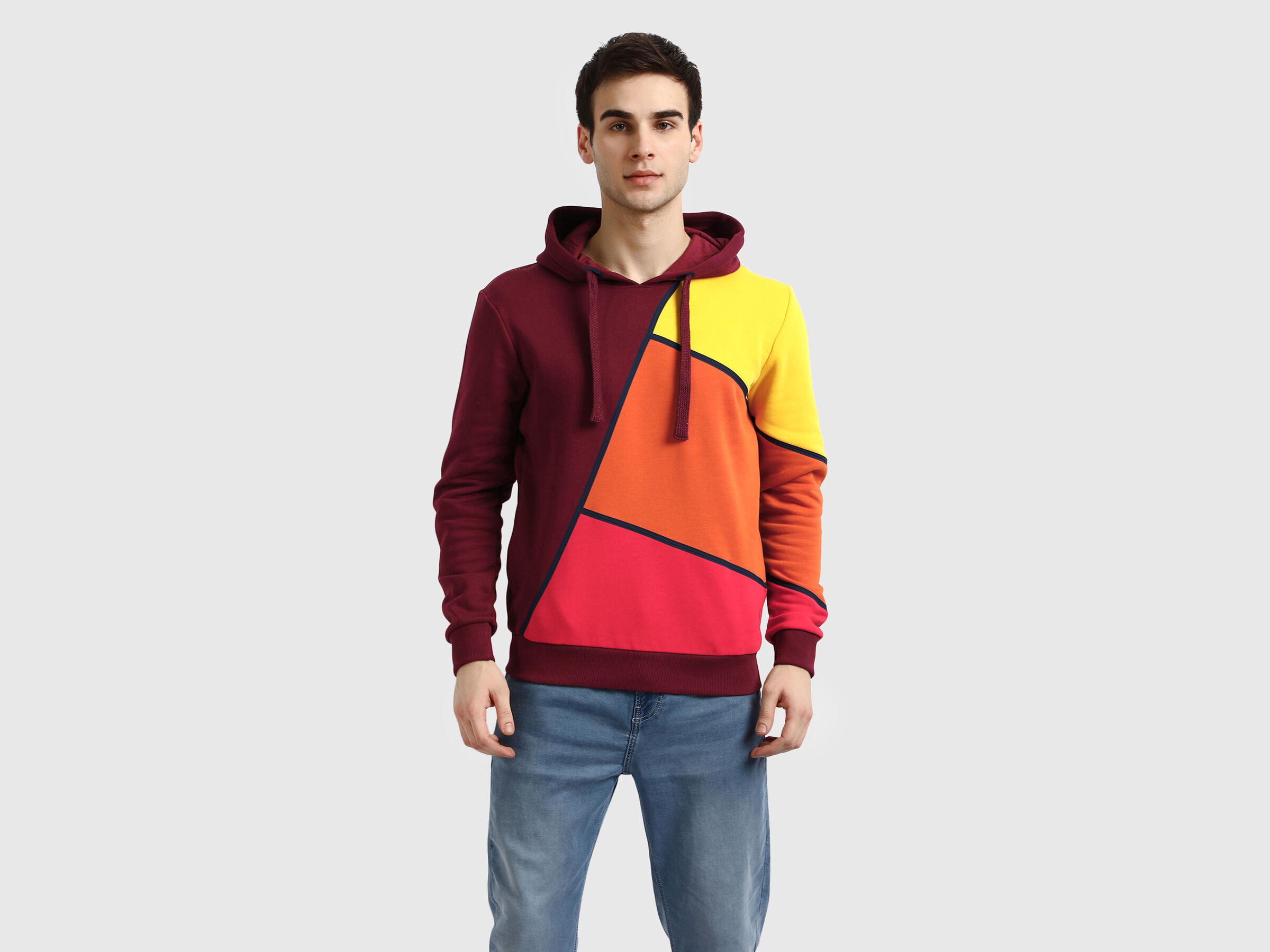 Biased Color Blocked Sweatshirt image number 0