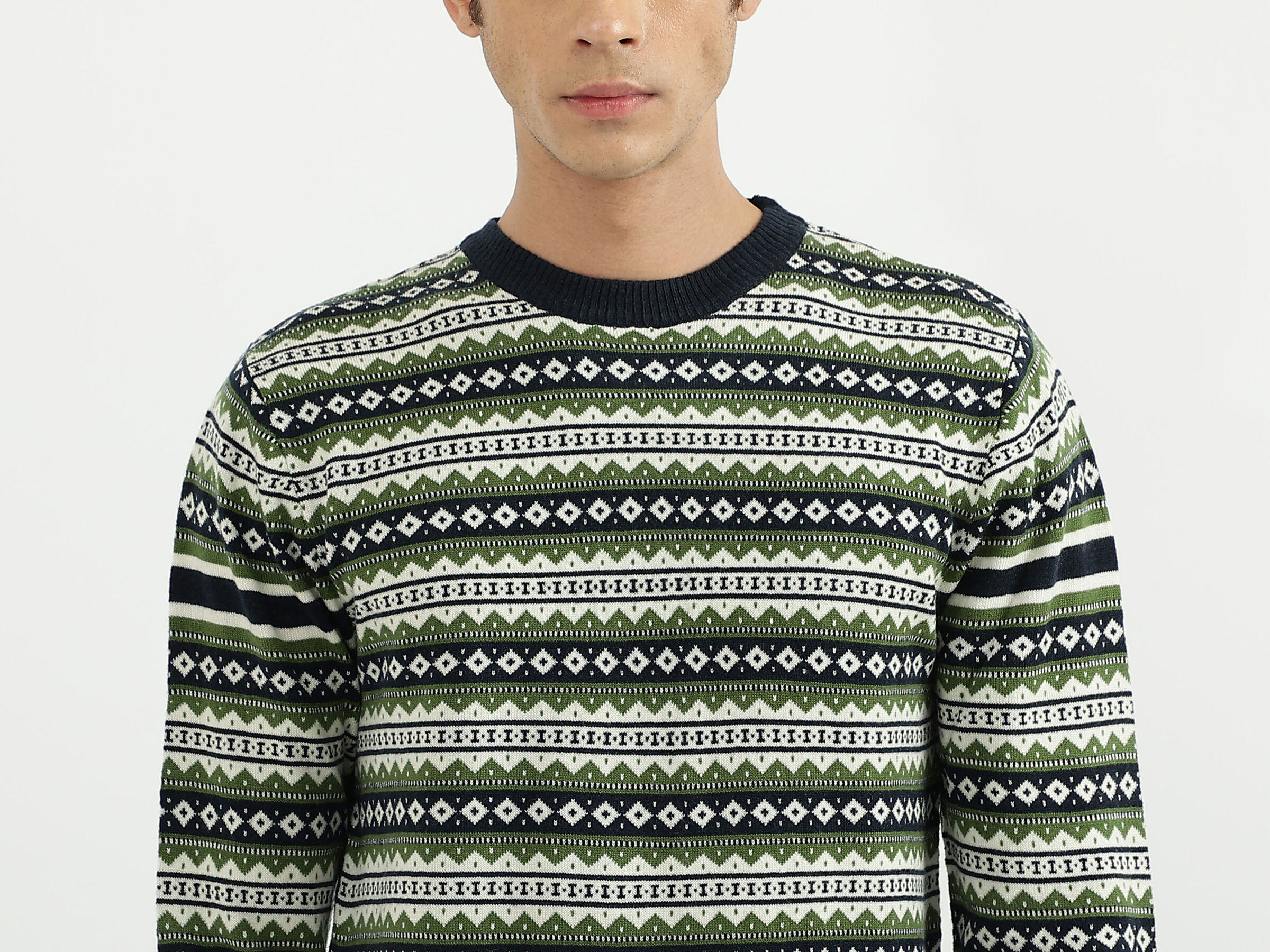 ACROWOOL FAIR ISLE SWEATER image number 5