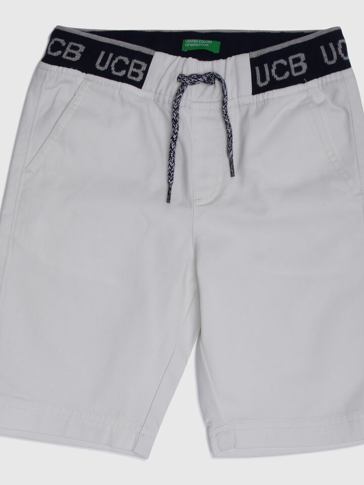 Rib Shorts With Ucb Branding Rib