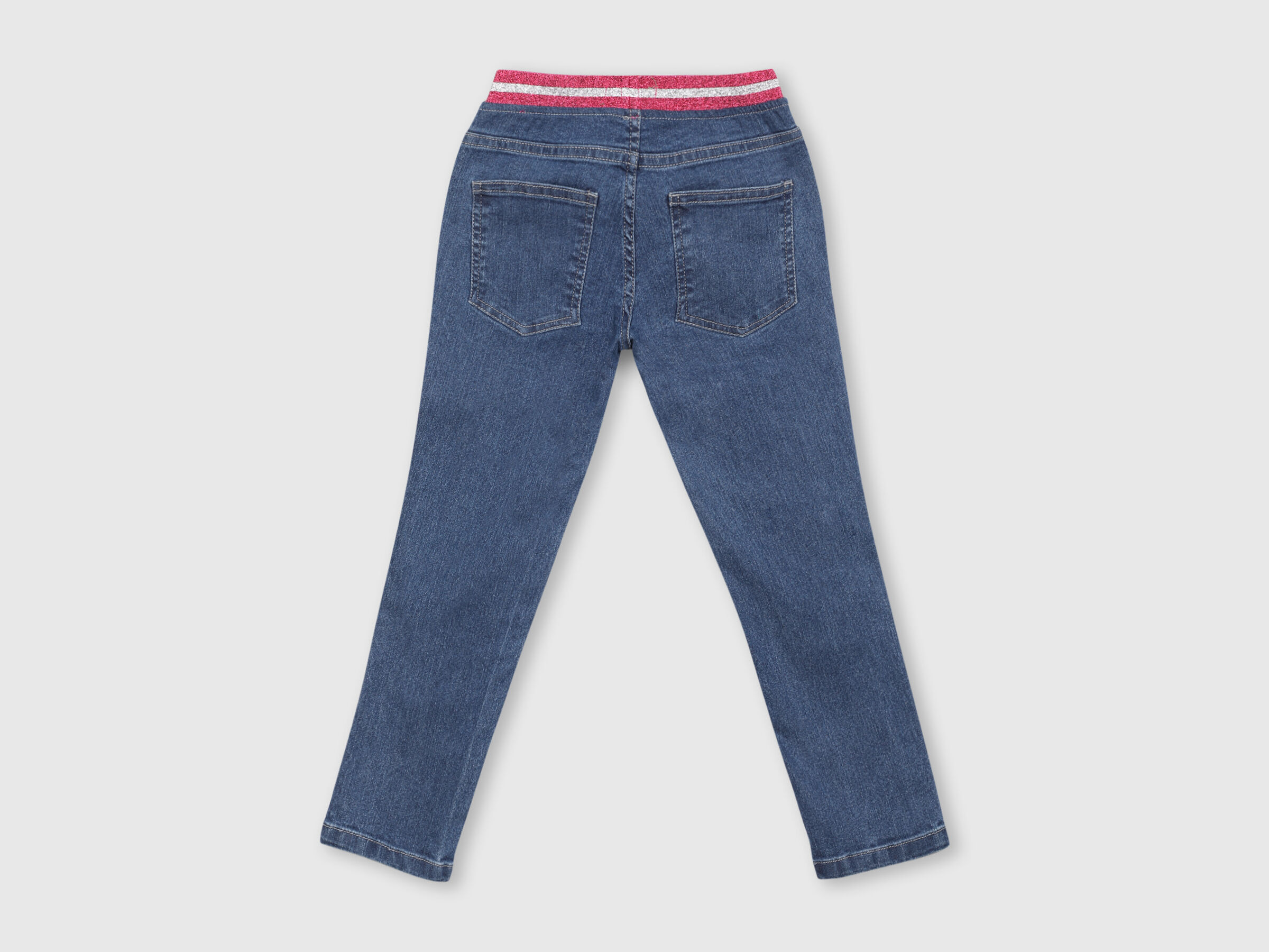 Denim jeans with elastic image number 1