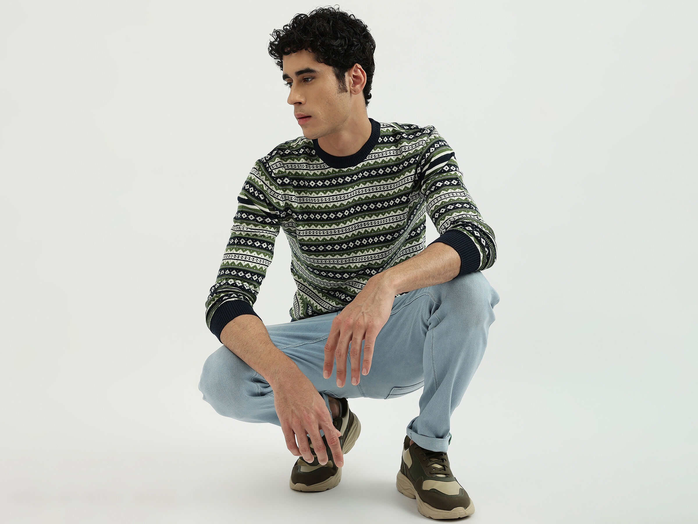 ACROWOOL FAIR ISLE SWEATER image number 4
