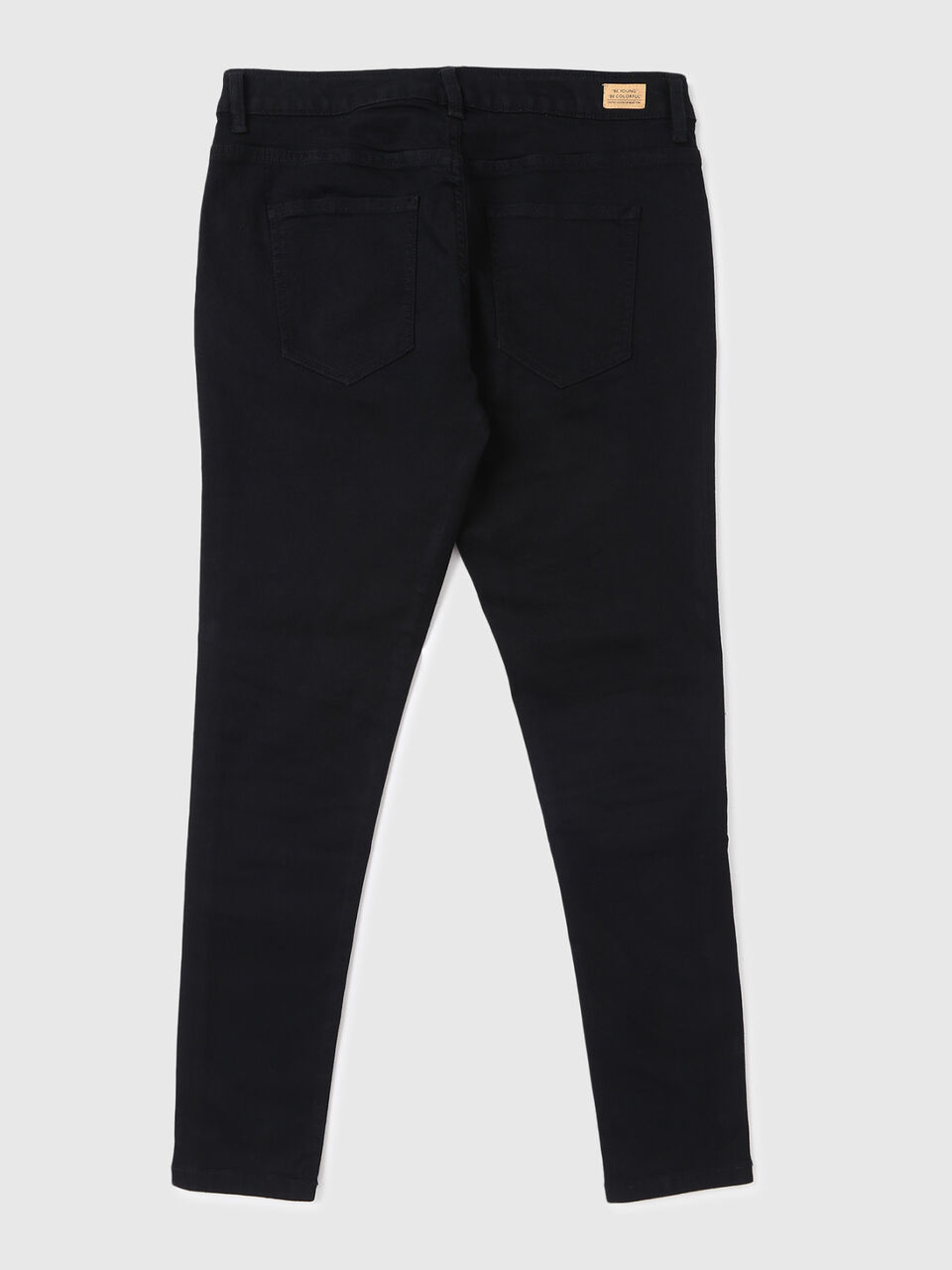 Ankle Length Mid-Rise Black Trouser Bottom-Solid image number 2
