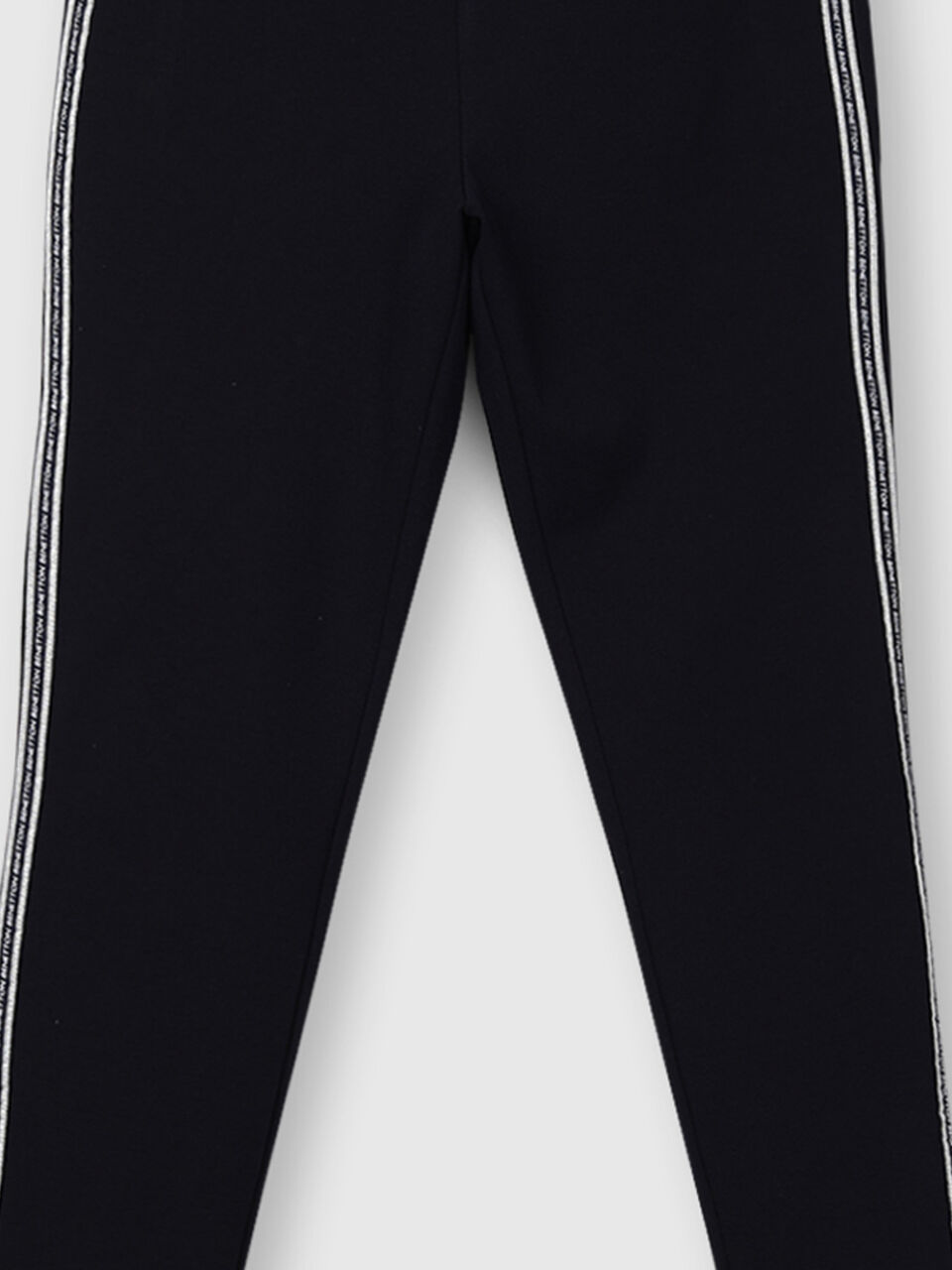 Cotton Leggings with Lurex and Branding Tape image number null