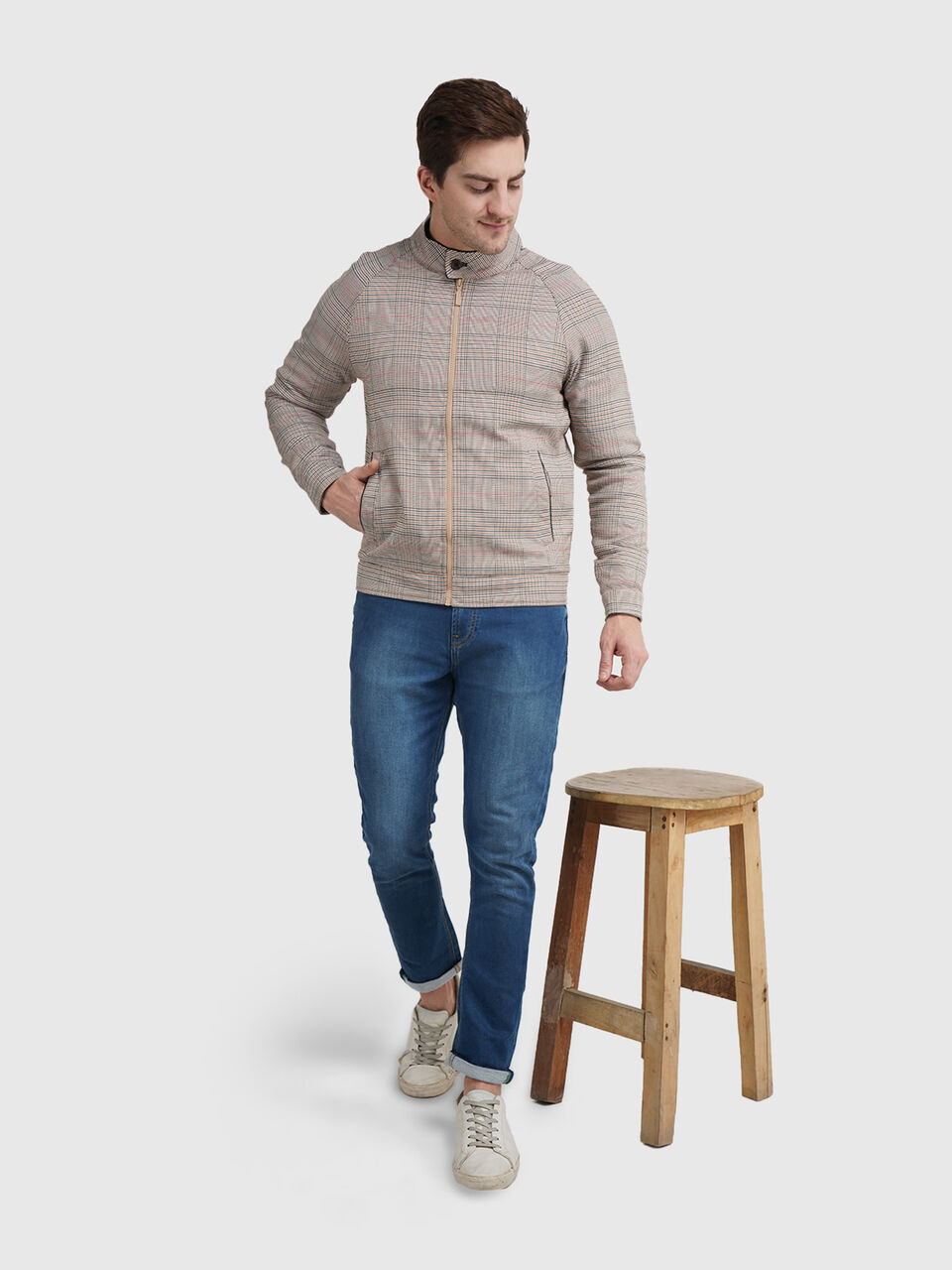 Houndstooth Check Bomber image number null