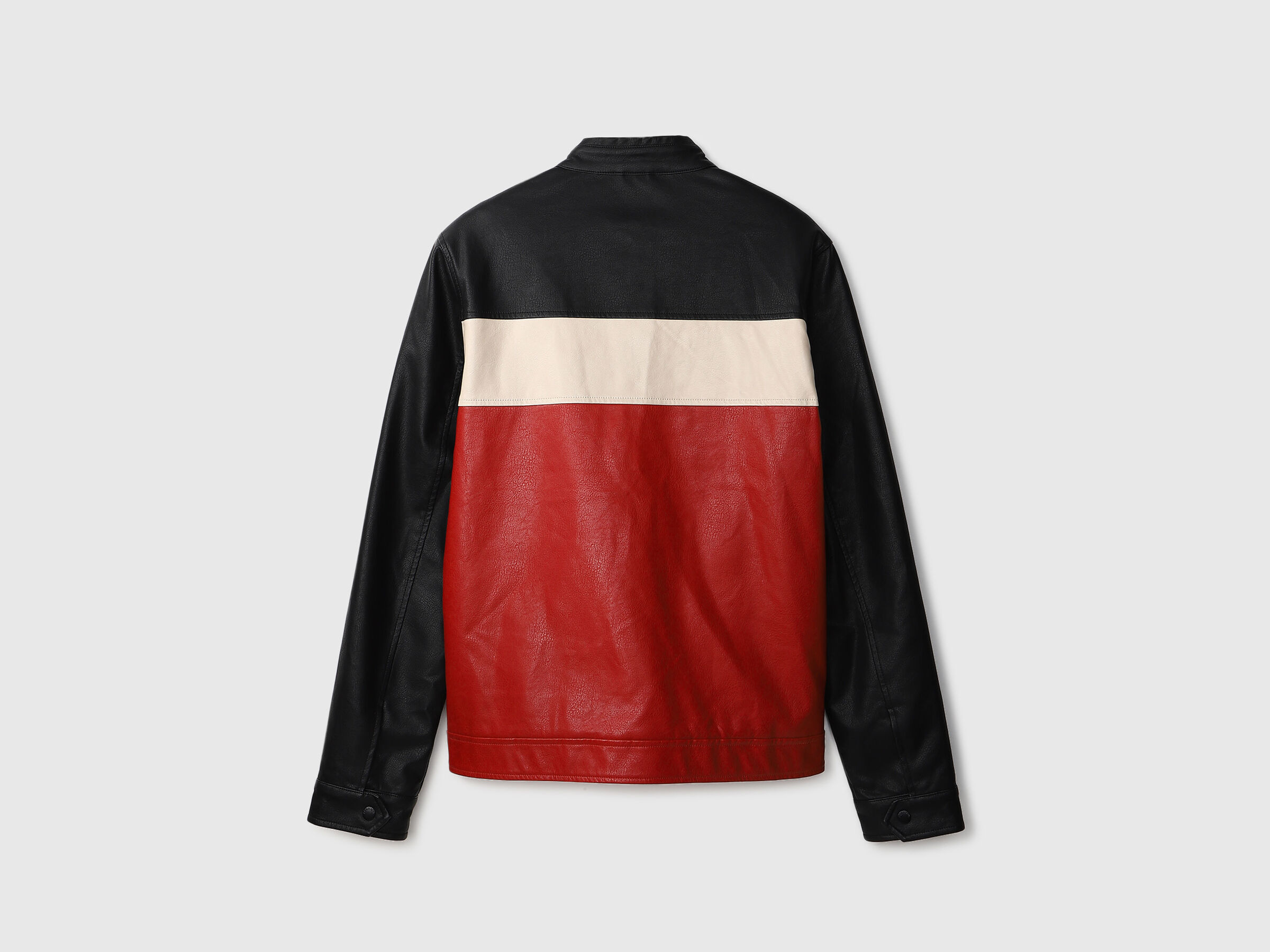 PU COLOR BLOCK JACKET image number 7