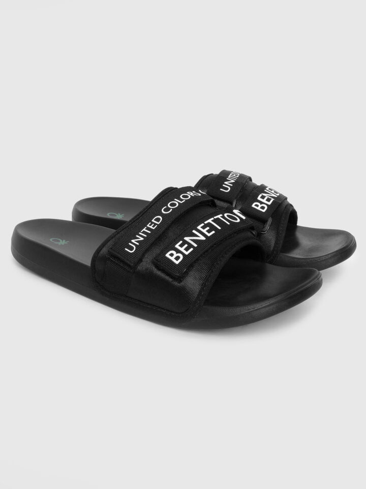 Slides With Fabric Upper