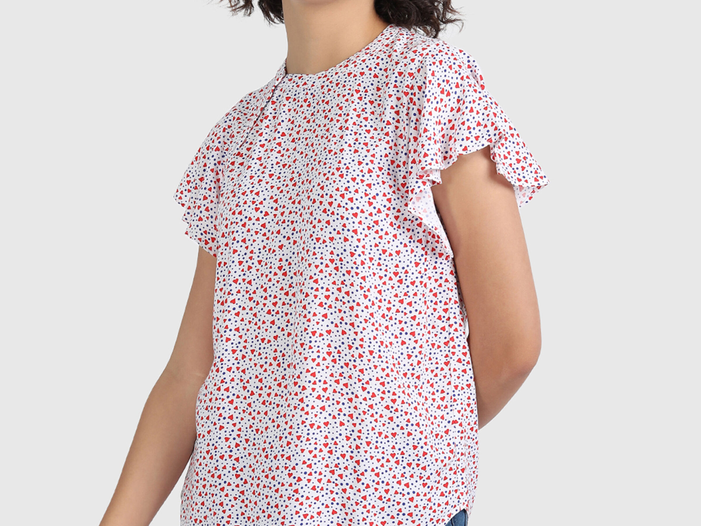 Viscose Asymmetric Placket Top image number 0