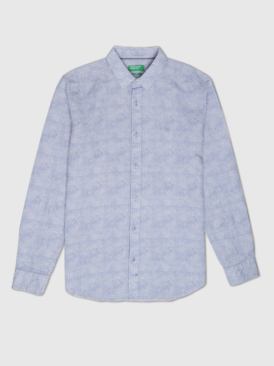 Full Sleeves Washed Geo Linen Print Shirt image number 1