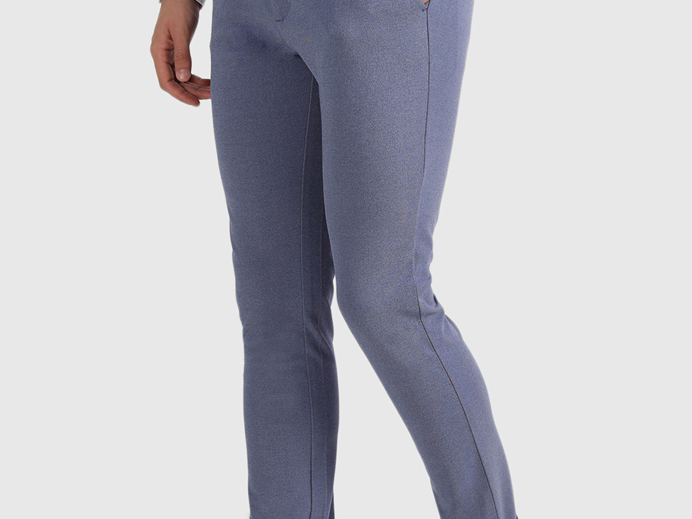 Polyester and Viscose Slim Fit Trousers image number 1