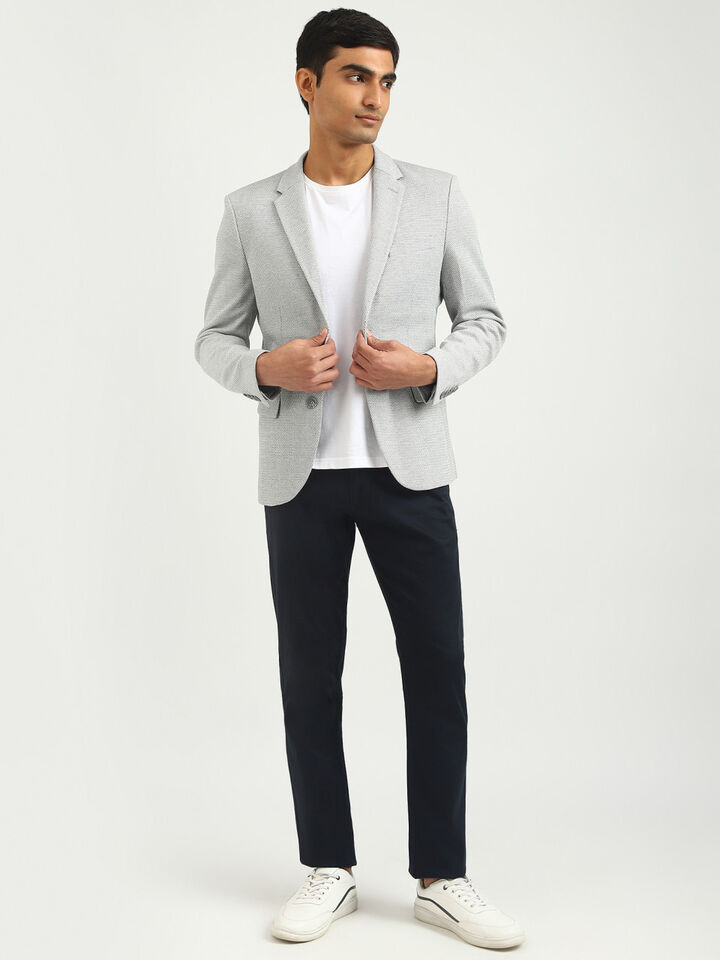 MESH STRUCTURE KNIT BLAZER