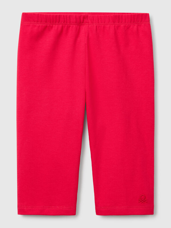 3/4-Leggings aus Stretch-Baumwolle Mädchen