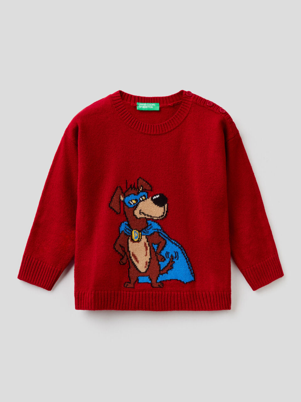 Sweater with inlaid design image number 1