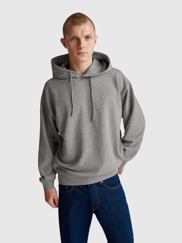 Felpa in cotone con cappuccio Uomo