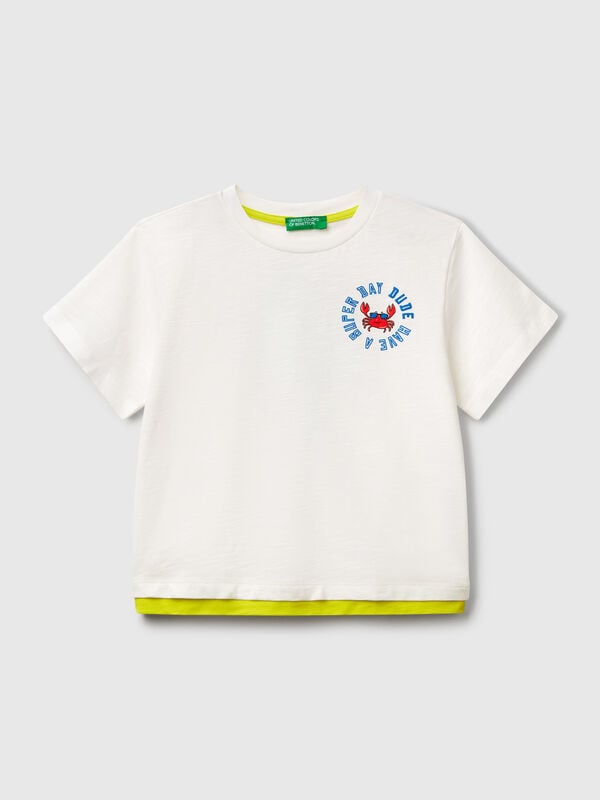 Oversized t-shirt in lightweight cotton Junior Boy