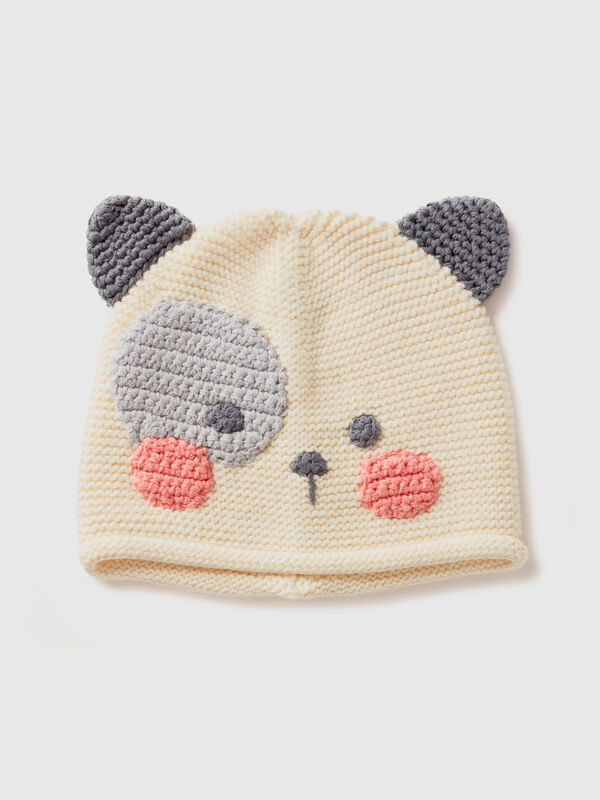 Crochet-Mütze mit Applikationen Newborn