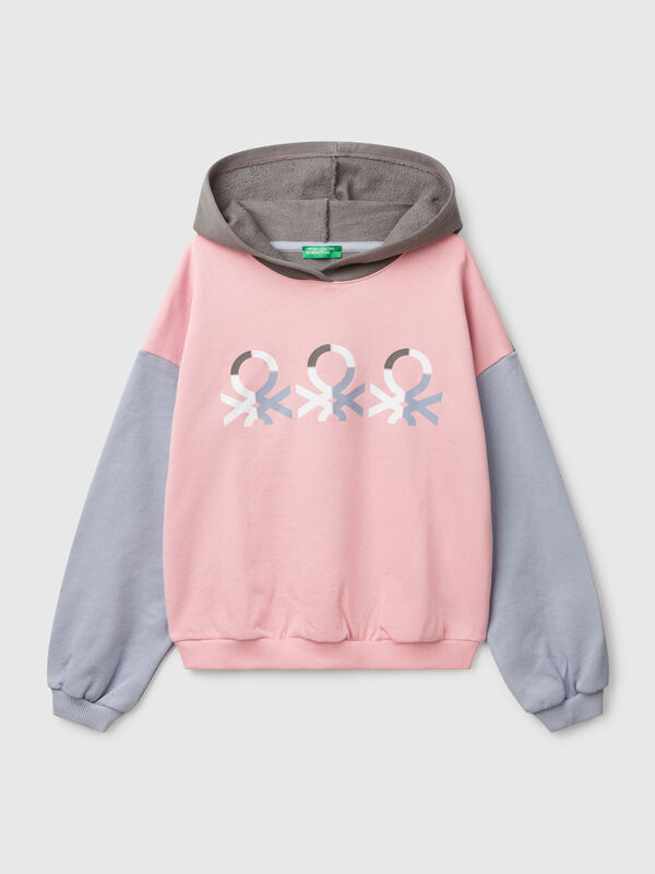 Sweat avec impression et capuche  Filles