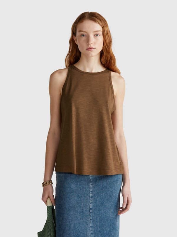 Canotta con scollo all'americana Donna