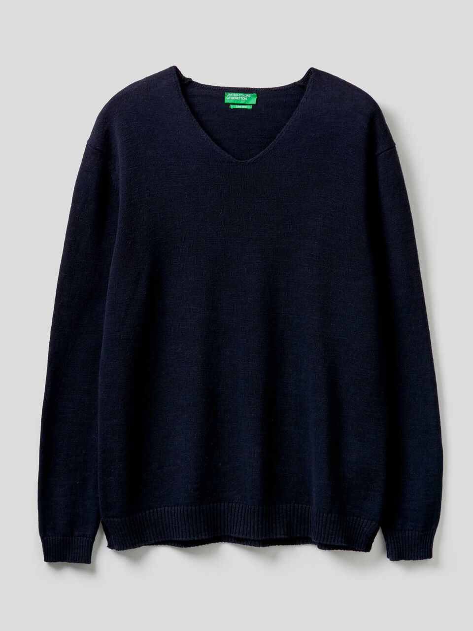 Pullover mit V-Ausschnitt aus Baumwolle und Leinen image number 1