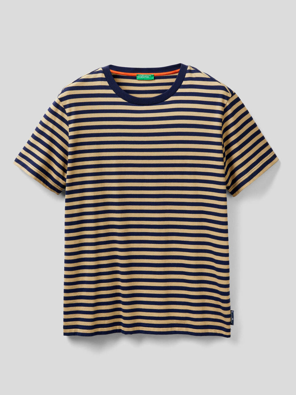 T-shirt a righe in 100% cotone bio image number 1