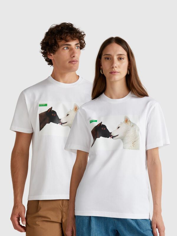 T-Shirt mit Oliviero Toscani-Fotodruck