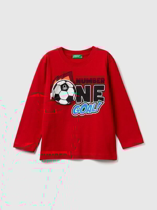 T-Shirt mit Print und Applikation Jungen