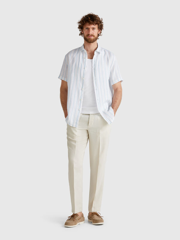 Chino in puro lino Uomo