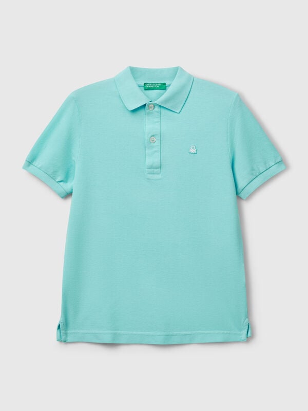 Slim Fit Poloshirt aus reiner Baumwolle Jungen