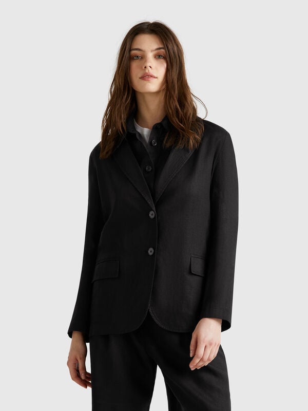 Blazer in pure linen Women
